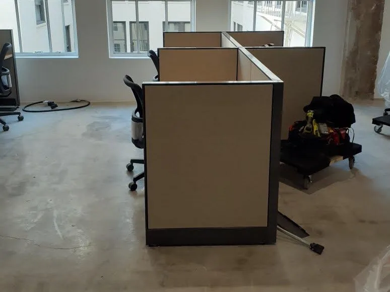 Office furniture set up and ready